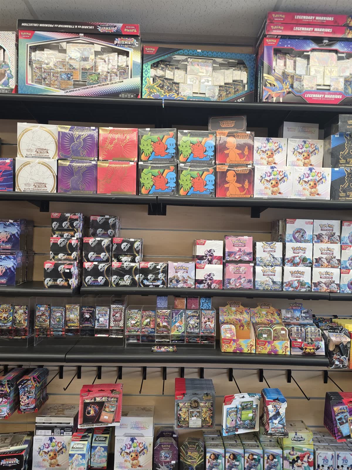 Packs and blisters wall at GG Hobby
