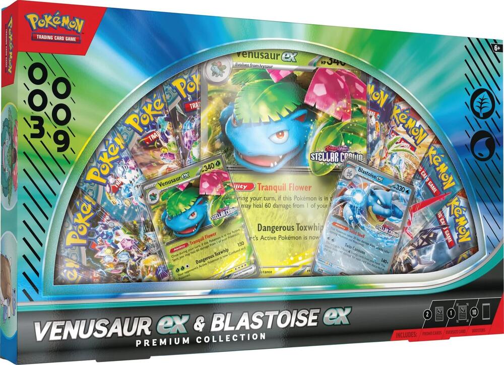 Venusaur ex y Blastoise ex Premium Collection